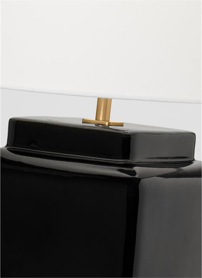 Visual Comfort Studio kate spade new york Anderson Medium Table Lamp in Black KST1161CBK1