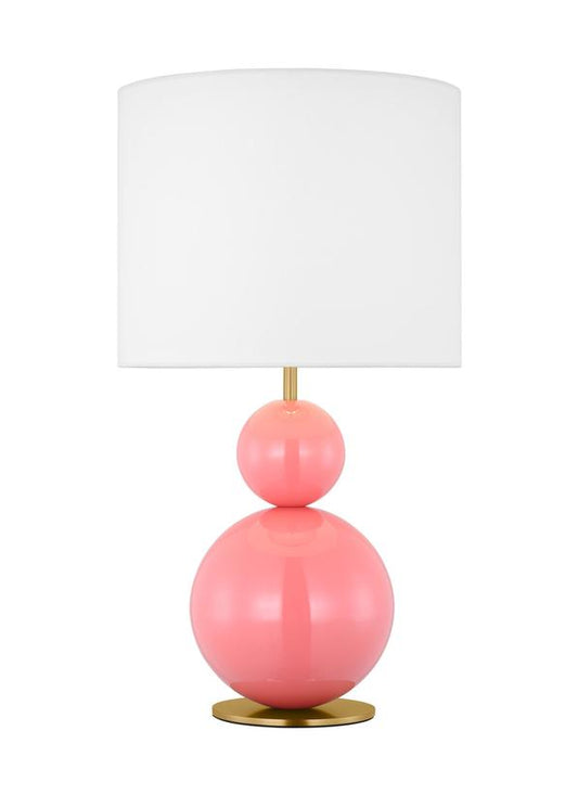 Visual Comfort Studio kate spade new york Suki Medium Table Lamp in Coral KST1221CRL1