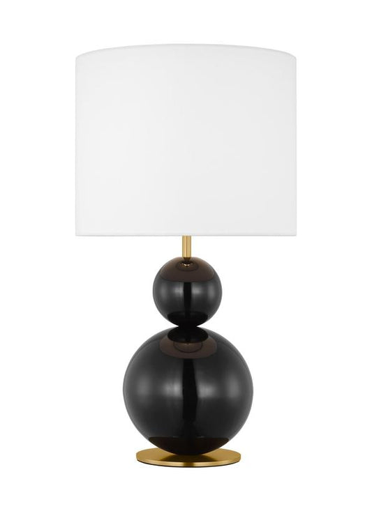 Visual Comfort Studio kate spade new york Suki Medium Table Lamp in Gloss Black KST1221GBK1