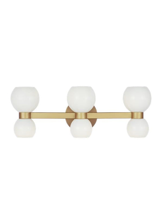 Visual Comfort Studio kate spade new york Londyn Six Light Vanity in Burnished Brass KSV1006BBSMG