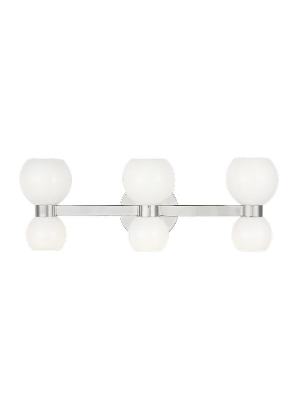 Visual Comfort Studio kate spade new york Londyn Six Light Vanity in Polished Nickel KSV1006PNMG