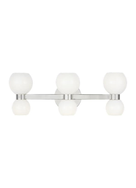 Visual Comfort Studio kate spade new york Londyn Six Light Vanity in Polished Nickel KSV1006PNMG