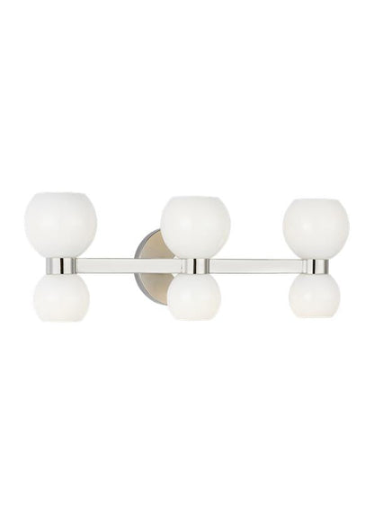 Visual Comfort Studio kate spade new york Londyn Six Light Vanity in Polished Nickel KSV1006PNMG