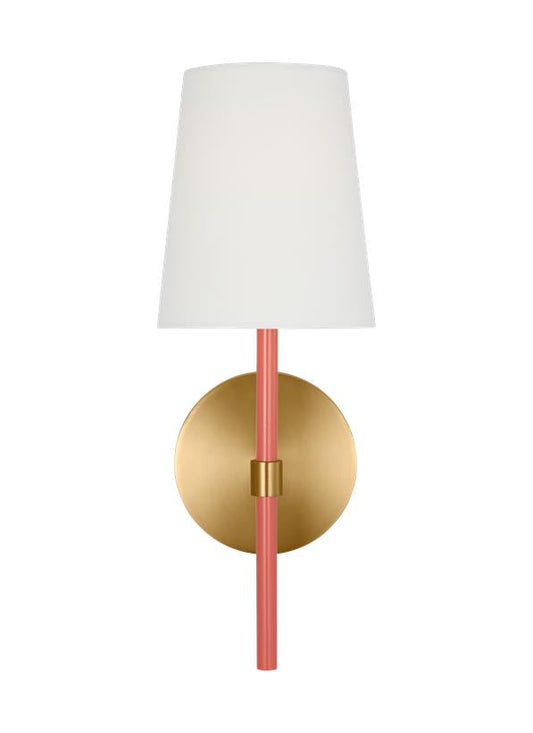 Visual Comfort Studio kate spade new york Monroe Small Single Sconce in Burnished Brass KSW1081BBSCRL