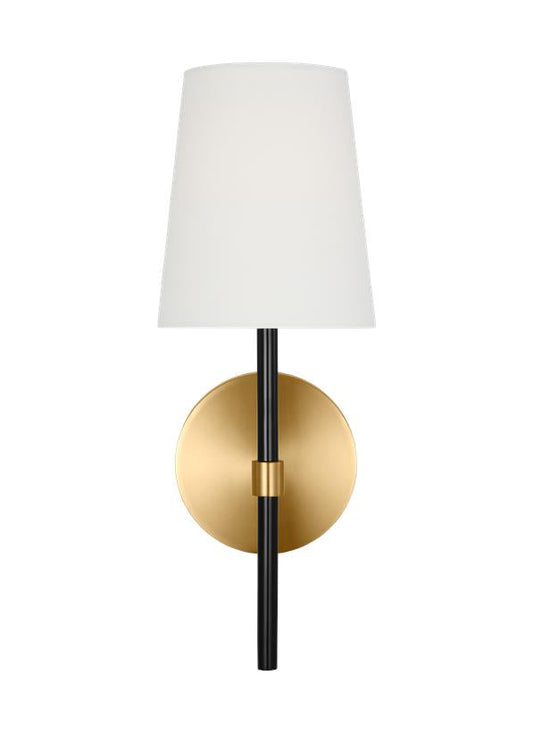 Visual Comfort Studio kate spade new york Monroe Small Single Sconce in Burnished Brass KSW1081BBSGBK