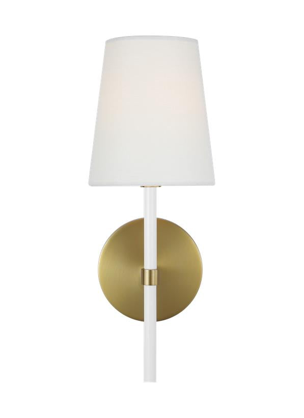 Visual Comfort Studio kate spade new york Monroe Small Single Sconce in Burnished Brass KSW1081BBSGW