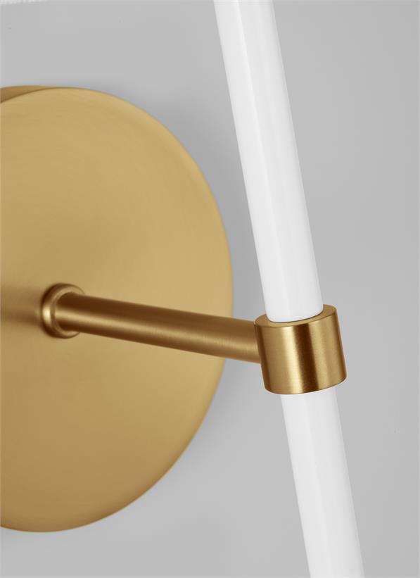 Visual Comfort Studio kate spade new york Monroe Small Single Sconce in Burnished Brass KSW1081BBSGW