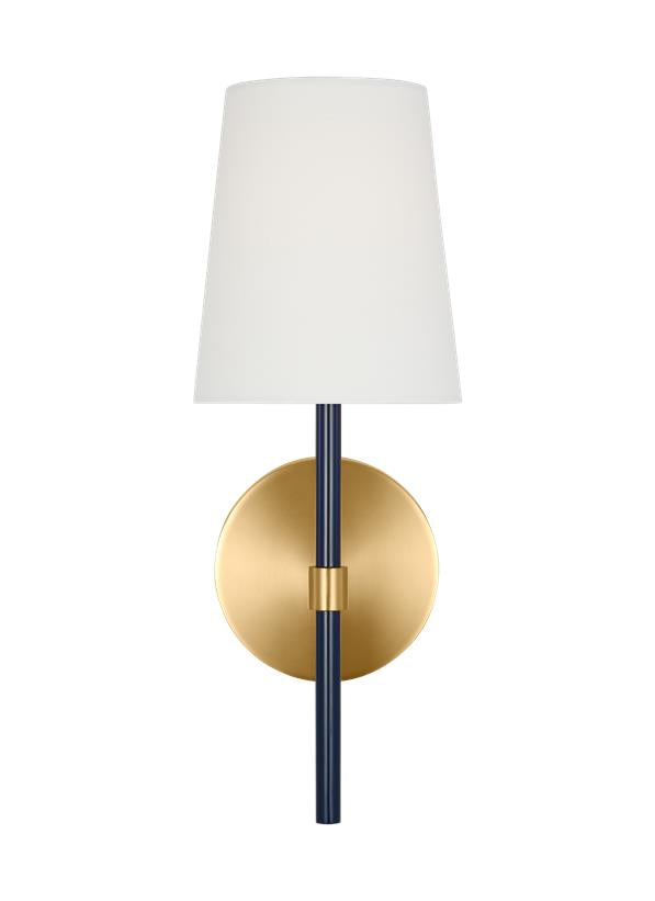 Visual Comfort Studio kate spade new york Monroe Small Single Sconce in Burnished Brass KSW1081BBSNVY