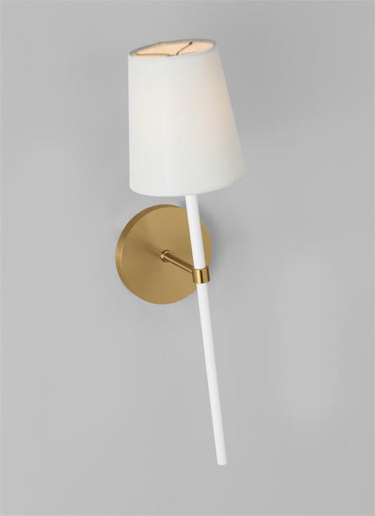 Visual Comfort Studio kate spade new york Monroe Tail Sconce in Burnished Brass KSW1091BBSGW