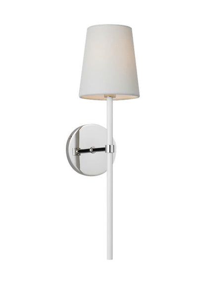 Visual Comfort Studio kate spade new york Monroe Tail Sconce in Polished Nickel KSW1091PNGW