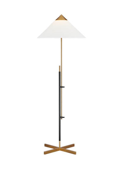 Visual Comfort Studio Kelly Wearstler Franklin Floor Lamp in Burnished Brass and Deep Bronze KT1291BBSBNZ1