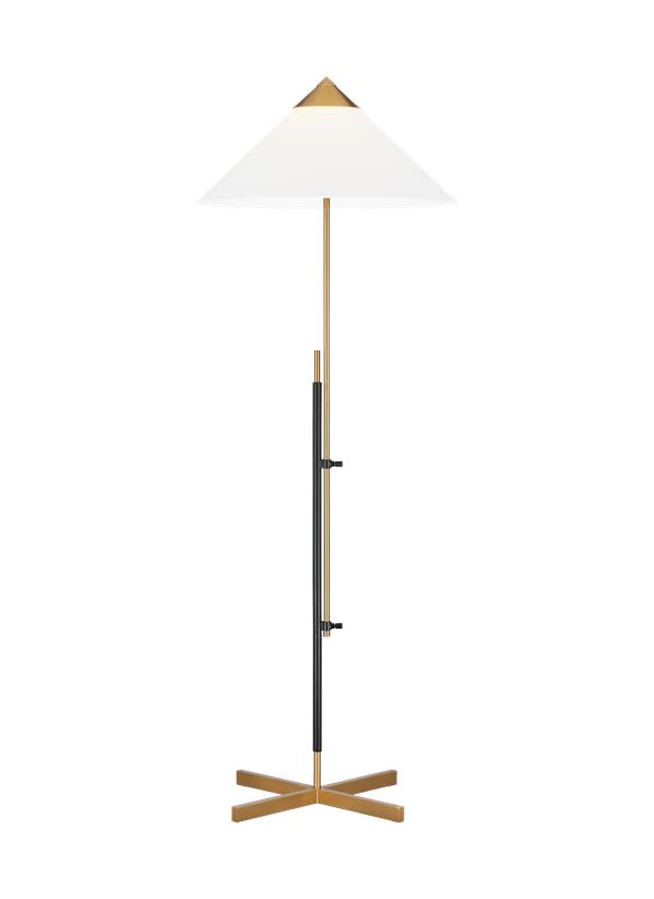 Visual Comfort Studio Kelly Wearstler Franklin Floor Lamp in Burnished Brass and Deep Bronze KT1291BBSBNZ1