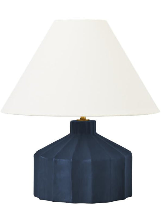 Visual Comfort Studio Kelly Wearstler Veneto Small Table Lamp in Matte Medium Blue Wash KT1331MMBW1