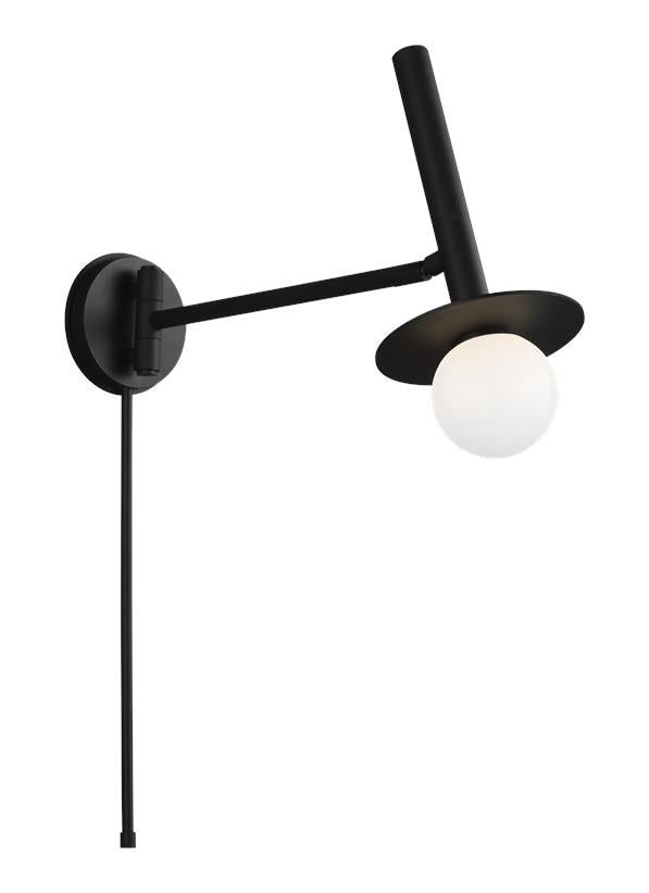 Visual Comfort Studio Kelly Wearstler Nodes Pivot Sconce in Midnight Black KW1021MBK