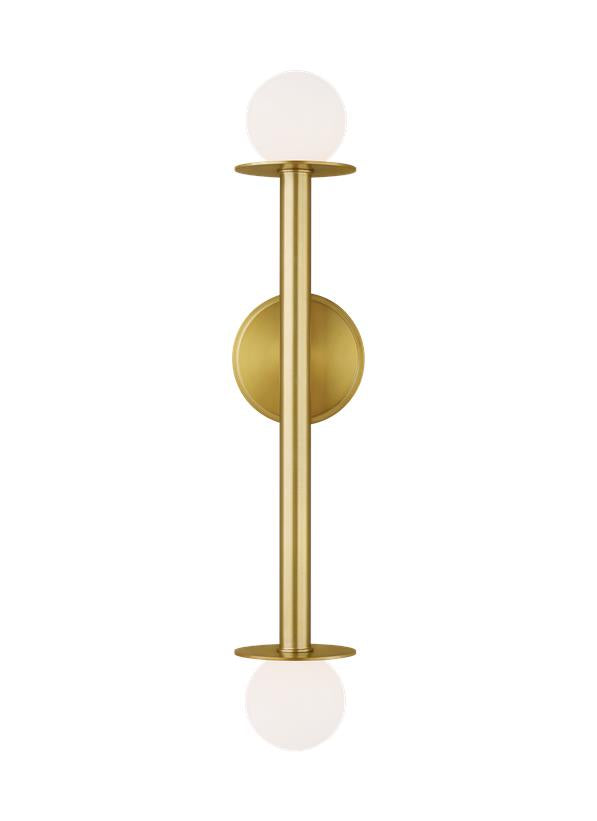 Visual Comfort Studio Kelly Wearstler Nodes Double Sconce in Burnished Brass KWL1012BBS