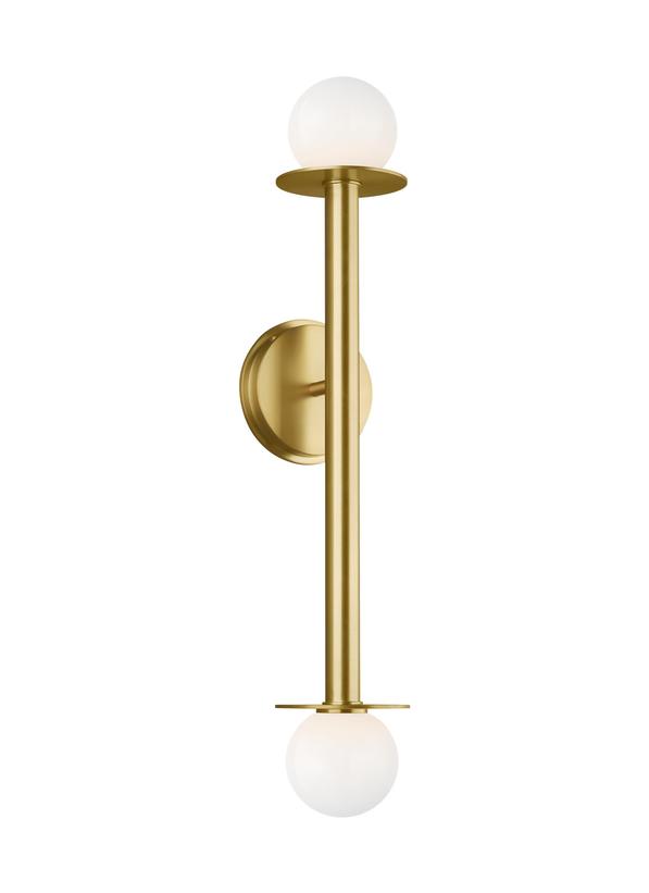 Visual Comfort Studio Kelly Wearstler Nodes Double Sconce in Burnished Brass KWL1012BBS