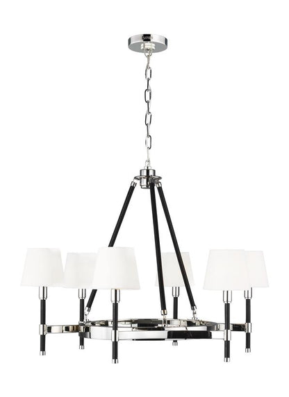 Visual Comfort Studio Lauren Ralph Lauren Katie Medium Chandelier in Polished Nickel LC1006PN