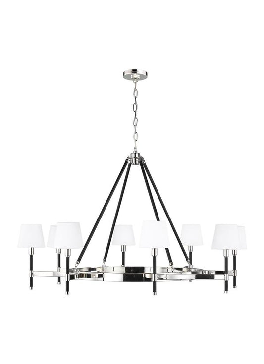 Visual Comfort Studio Lauren Ralph Lauren Katie Large Chandelier in Polished Nickel LC1018PN