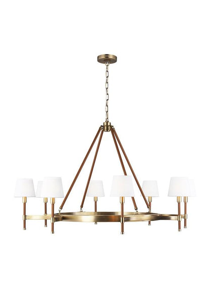 Visual Comfort Studio Lauren Ralph Lauren Katie Large Chandelier in Time Worn Brass LC1018TWB