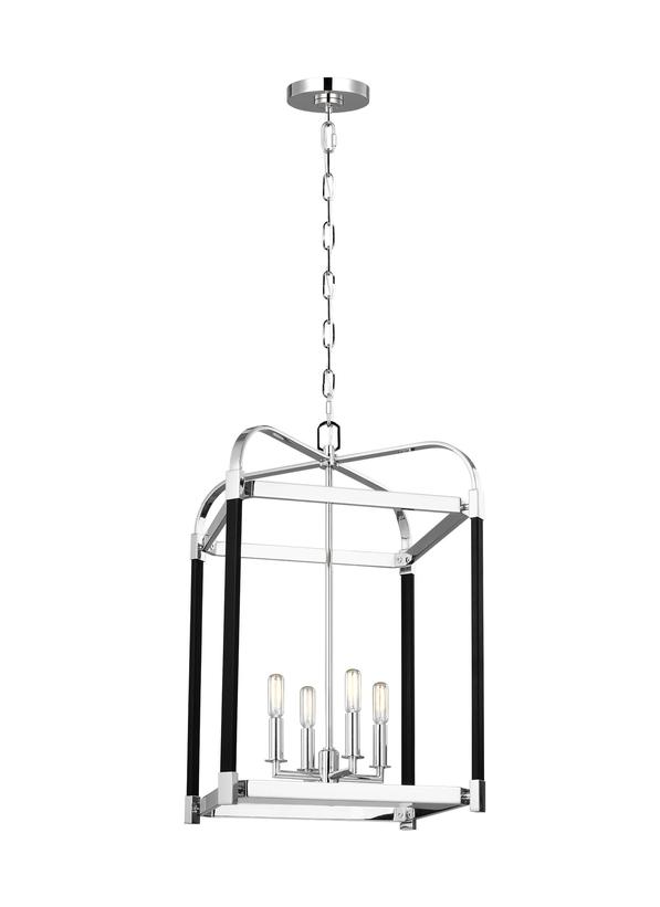 Visual Comfort Studio Lauren Ralph Lauren Hadley Medium Lantern in Polished Nickel LC1144PN