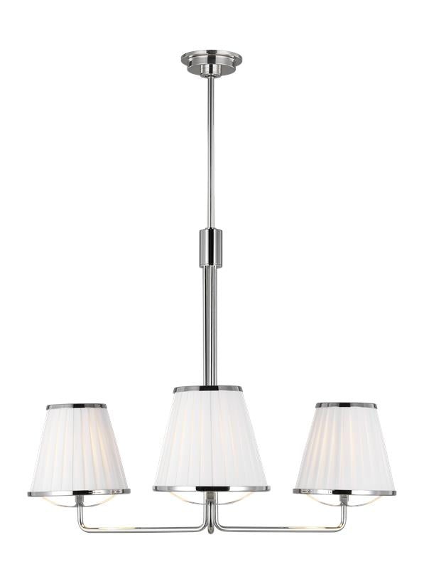 Visual Comfort Studio Lauren Ralph Lauren Esther Small Chandelier in Polished Nickel LC1173PN