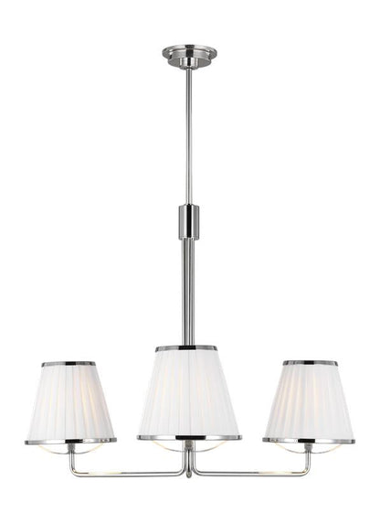 Visual Comfort Studio Lauren Ralph Lauren Esther Small Chandelier in Polished Nickel LC1173PN