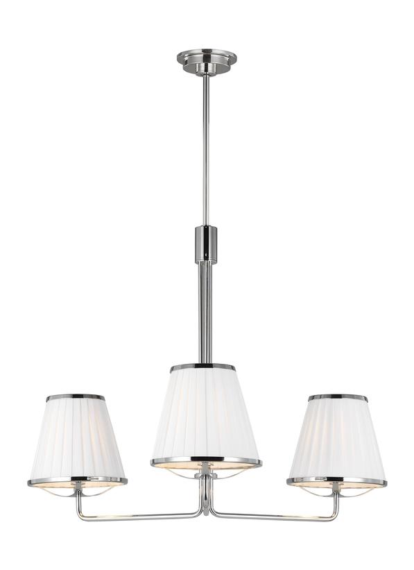 Visual Comfort Studio Lauren Ralph Lauren Esther Small Chandelier in Polished Nickel LC1173PN