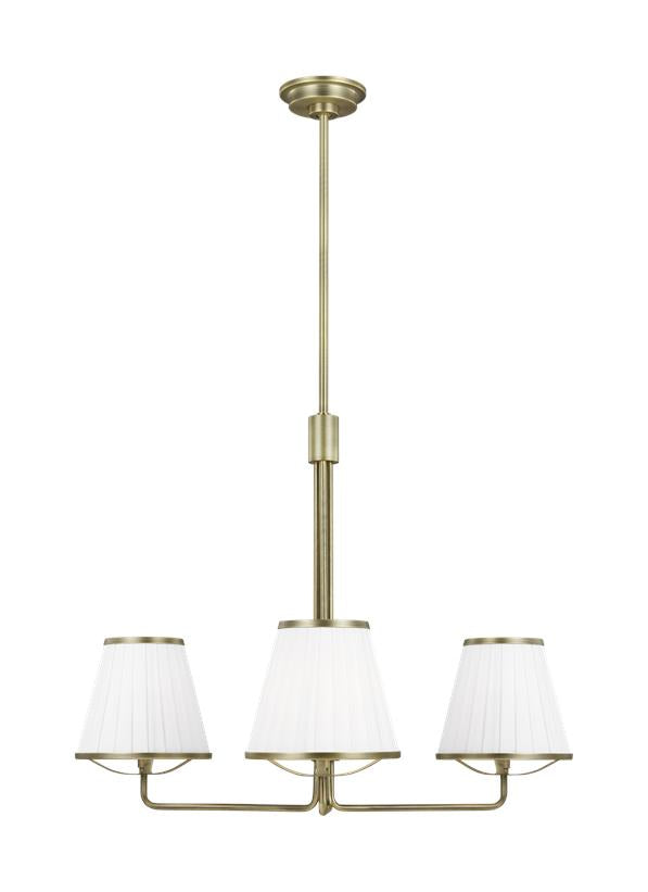 Visual Comfort Studio Lauren Ralph Lauren Esther Small Chandelier in Time Worn Brass LC1173TWB