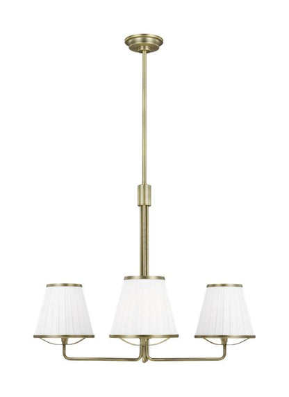 Visual Comfort Studio Lauren Ralph Lauren Esther Small Chandelier in Time Worn Brass LC1173TWB