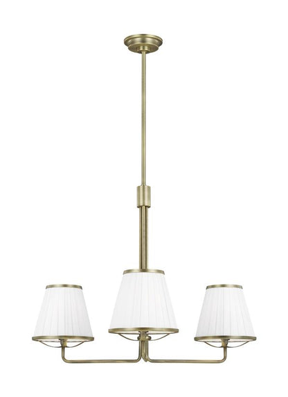 Visual Comfort Studio Lauren Ralph Lauren Esther Small Chandelier in Time Worn Brass LC1173TWB