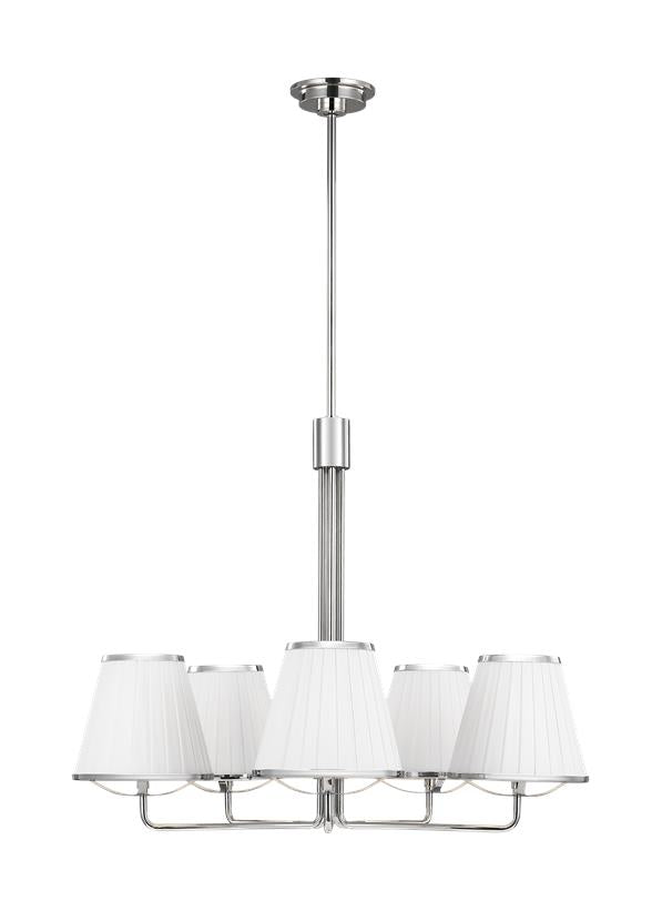 Visual Comfort Studio Lauren Ralph Lauren Esther Medium Chandelier in Polished Nickel LC1185PN