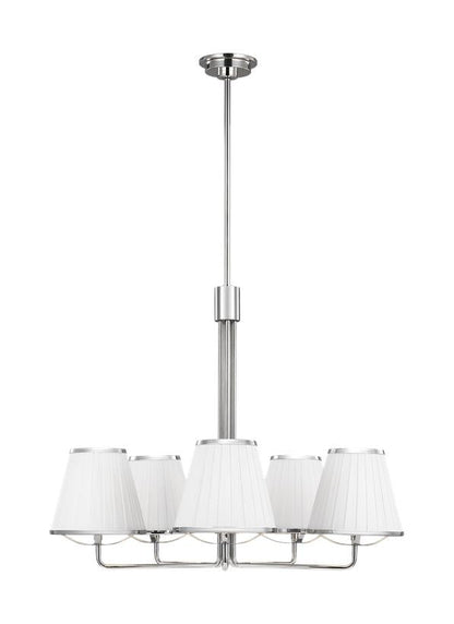 Visual Comfort Studio Lauren Ralph Lauren Esther Medium Chandelier in Polished Nickel LC1185PN