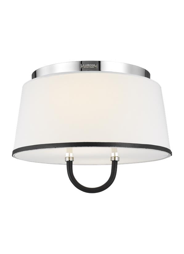 Visual Comfort Studio Lauren Ralph Lauren Katie Medium Flush Mount in Polished Nickel LF1002PN