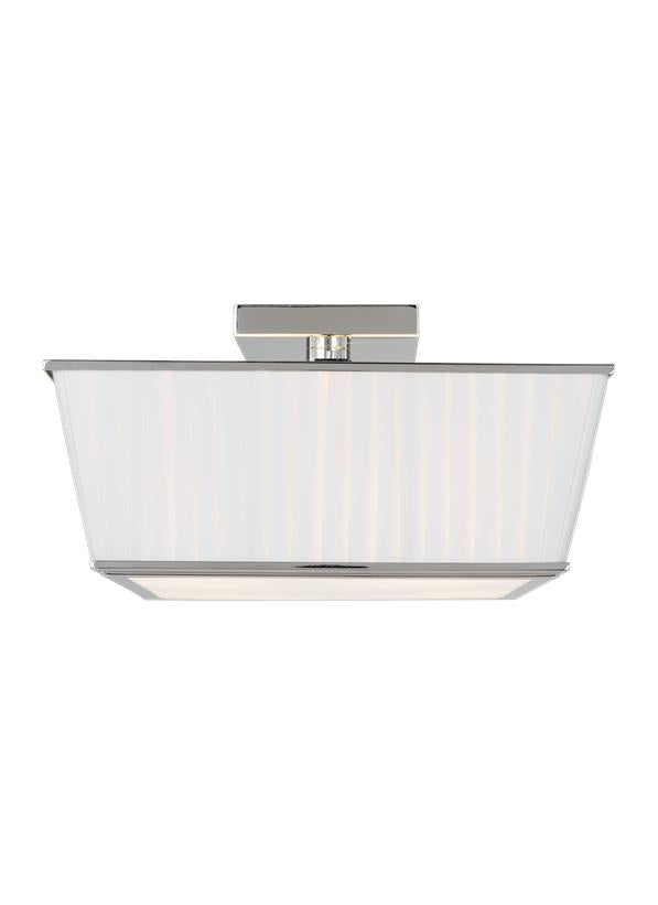 Visual Comfort Studio Lauren Ralph Lauren Esther Flush Mount in Polished Nickel LF1044PN