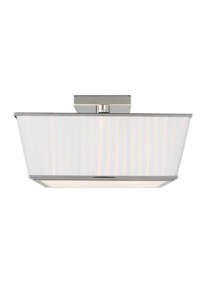 Visual Comfort Studio Lauren Ralph Lauren Esther Flush Mount in Polished Nickel LF1044PN