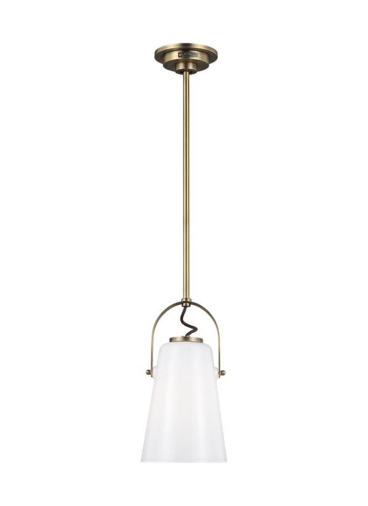 Visual Comfort Studio Lauren Ralph Lauren Hazel Mini Pendant in Time Worn Brass LP1011TWB