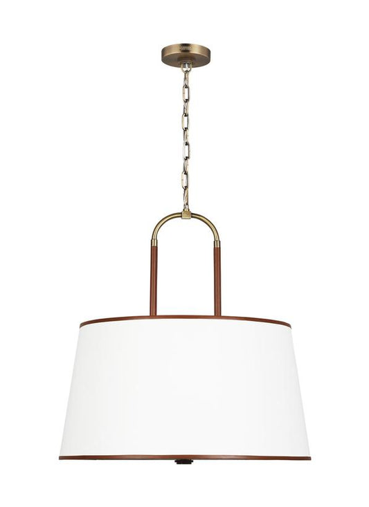 Visual Comfort Studio Lauren Ralph Lauren Katie Large Pendant in Time Worn Brass LP1024TWB