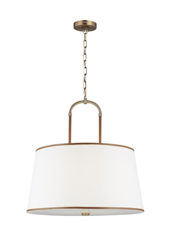 Visual Comfort Studio Lauren Ralph Lauren Katie Large Pendant in Time Worn Brass LP1024TWB