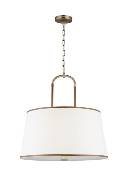 Visual Comfort Studio Lauren Ralph Lauren Katie Large Pendant in Time Worn Brass LP1024TWB