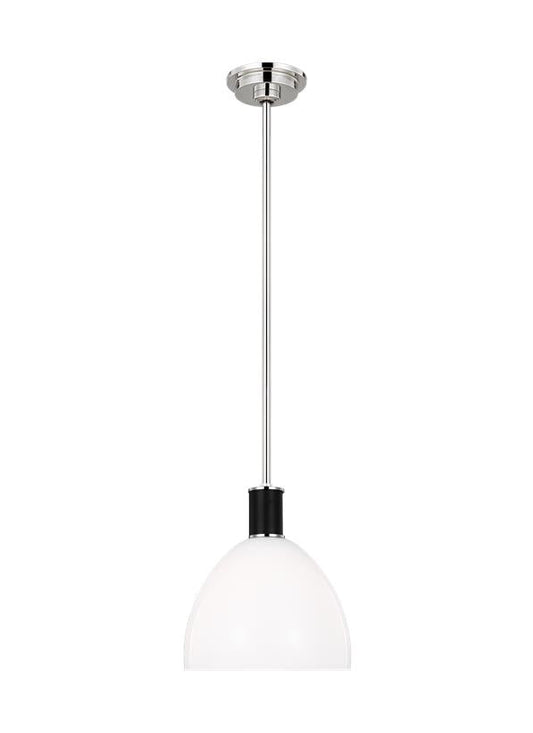 Visual Comfort Studio Lauren Ralph Lauren Hadley Small Pendant in Polished Nickel LP1041PNMG