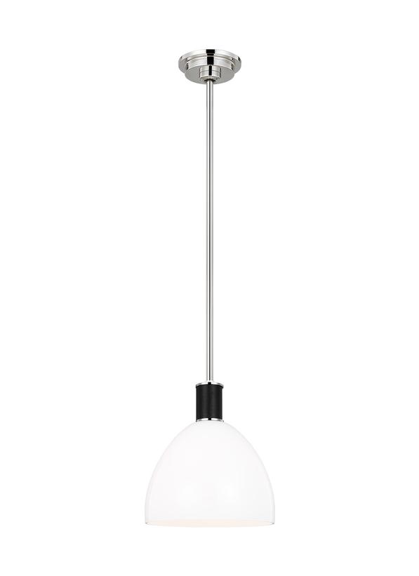 Visual Comfort Studio Lauren Ralph Lauren Hadley Small Pendant in Polished Nickel LP1041PNMG