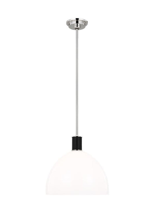 Visual Comfort Studio Lauren Ralph Lauren Hadley Medium Pendant in Polished Nickel LP1051PNMG