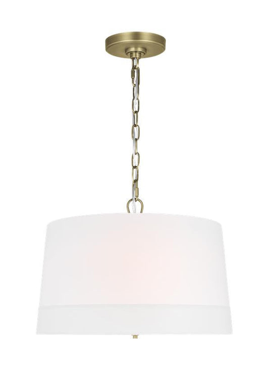 Visual Comfort Studio Lauren Ralph Lauren Ivie Wide Pendant in Time Worn Brass LP1094TWBWLW