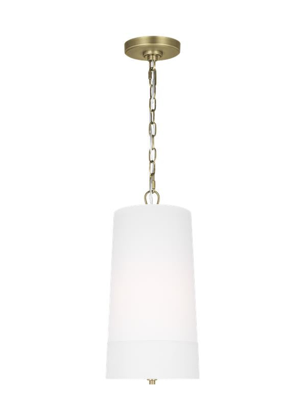 Visual Comfort Studio Lauren Ralph Lauren Ivie Tall Pendant in Time Worn Brass LP1101TWBWLW