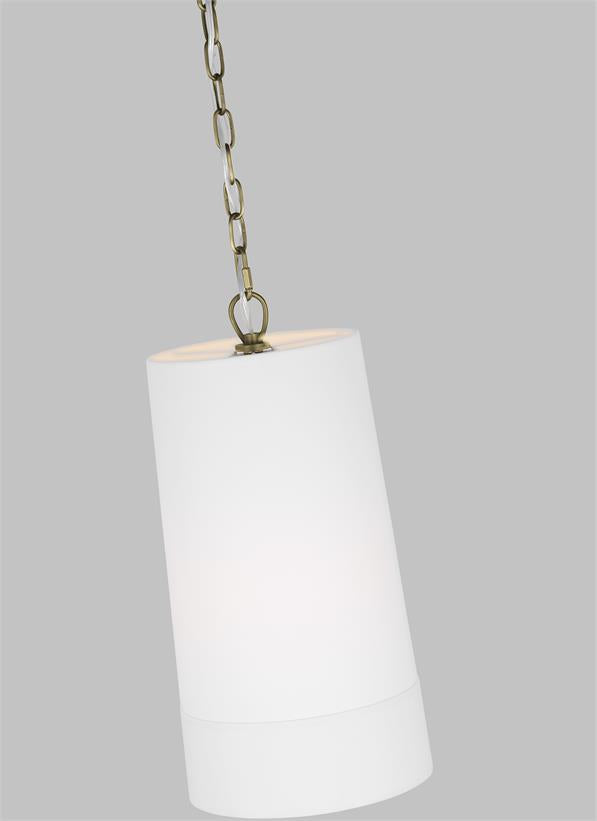 Visual Comfort Studio Lauren Ralph Lauren Ivie Tall Pendant in Time Worn Brass LP1101TWBWLW