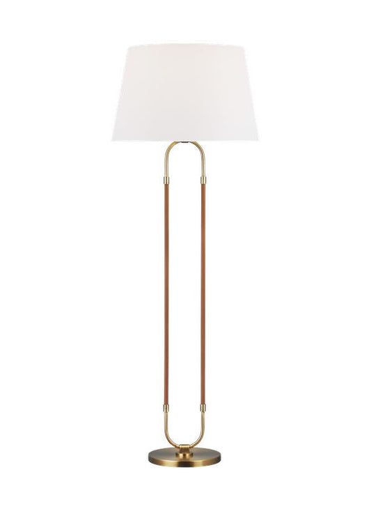 Visual Comfort Studio Lauren Ralph Lauren Katie Floor Lamp in Time Worn Brass LT1031TWB1