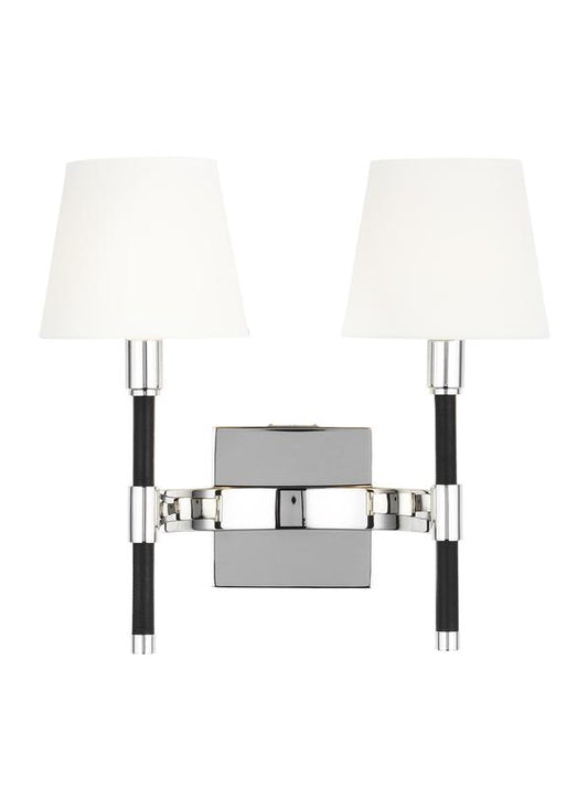 Visual Comfort Studio Lauren Ralph Lauren Katie Double Sconce in Polished Nickel LW1022PN