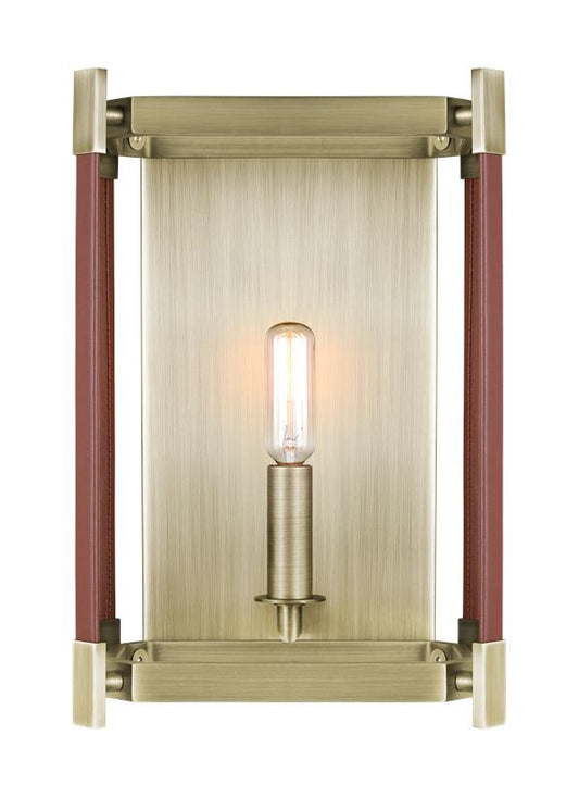 Visual Comfort Studio Lauren Ralph Lauren Hadley Wall Sconce in Time Worn Brass LW1061TWB