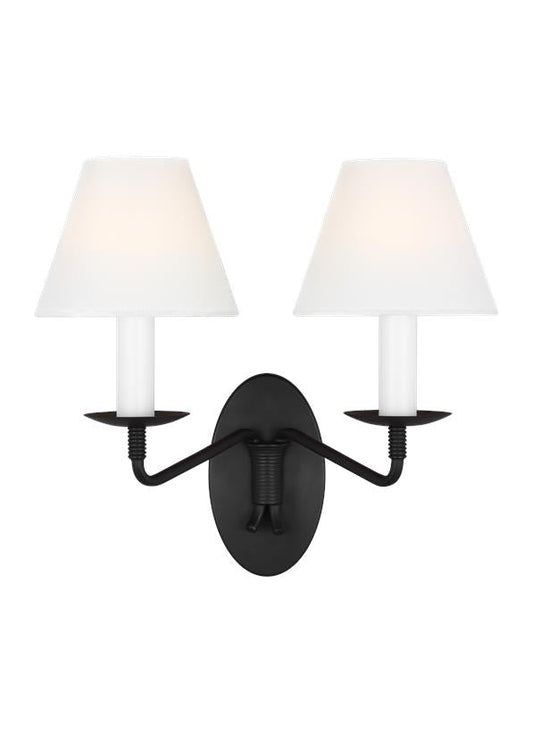 Visual Comfort Studio Lauren Ralph Lauren Sullivan Double Sconce in Aged Iron LW1102AI