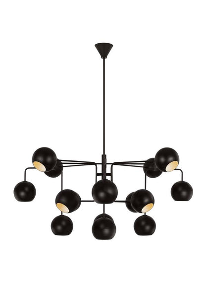 Visual Comfort Studio Christiane Lemieux Chaumont Large Chandelier in Aged Iron LXC10016AI